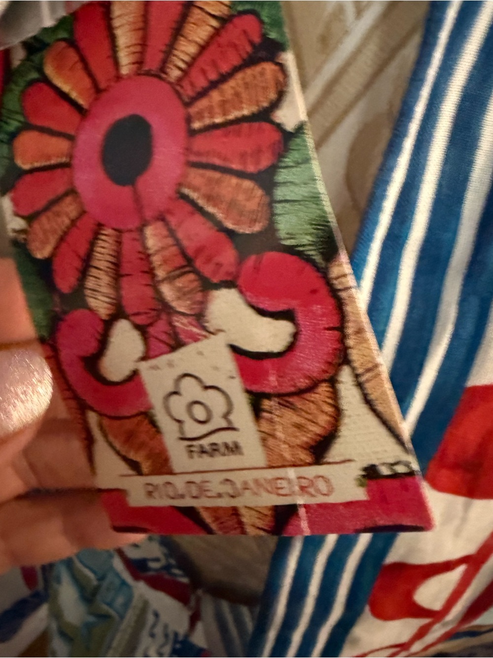 Farm Rio Bohemian Multi-Print Maxi Dress - Blue & White red - Picture 12 of 16